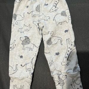 Carter's Light Gray Animal Patterned Baby Pants